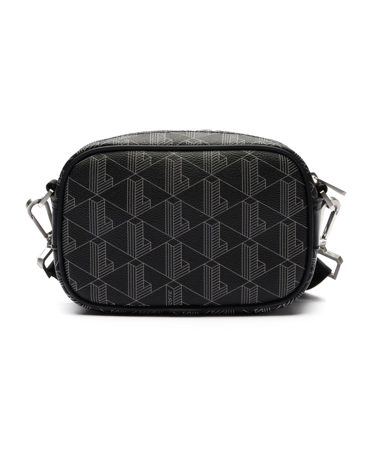 Lacoste Monogram Noir Gris S Reporter Bag
