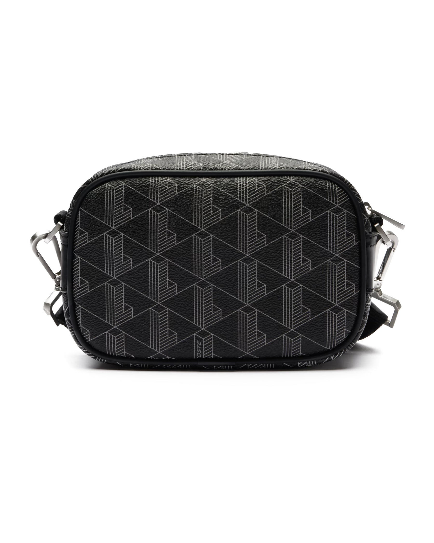 Borsa a Tracolla Lacoste Monogram Noir Gris S Reporter Bag