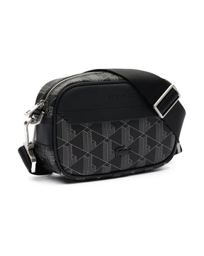 Borsa a Tracolla Lacoste Monogram Noir Gris S Reporter Bag