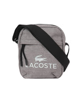 Borsello Lacoste Big Logo Grigio Bianco