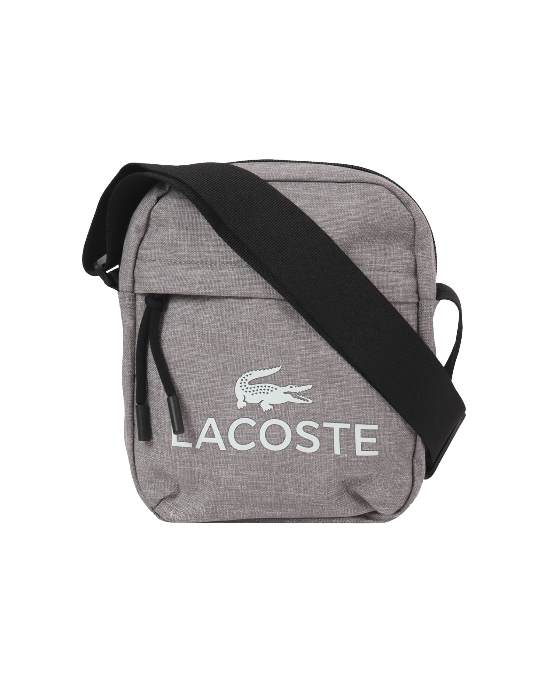 Borsello Lacoste Big Logo Grigio Bianco