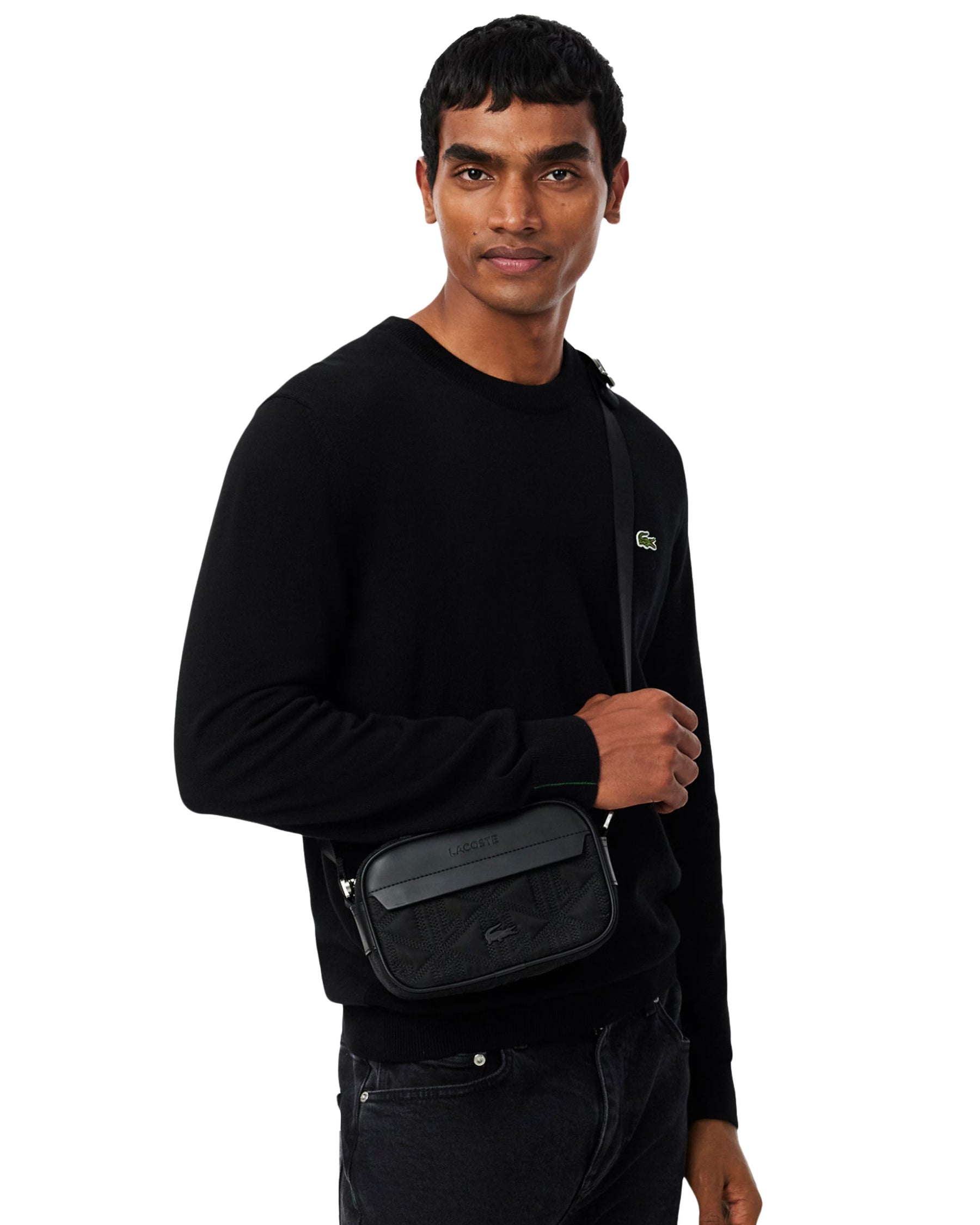 Borsello Lacoste Reporter Nero