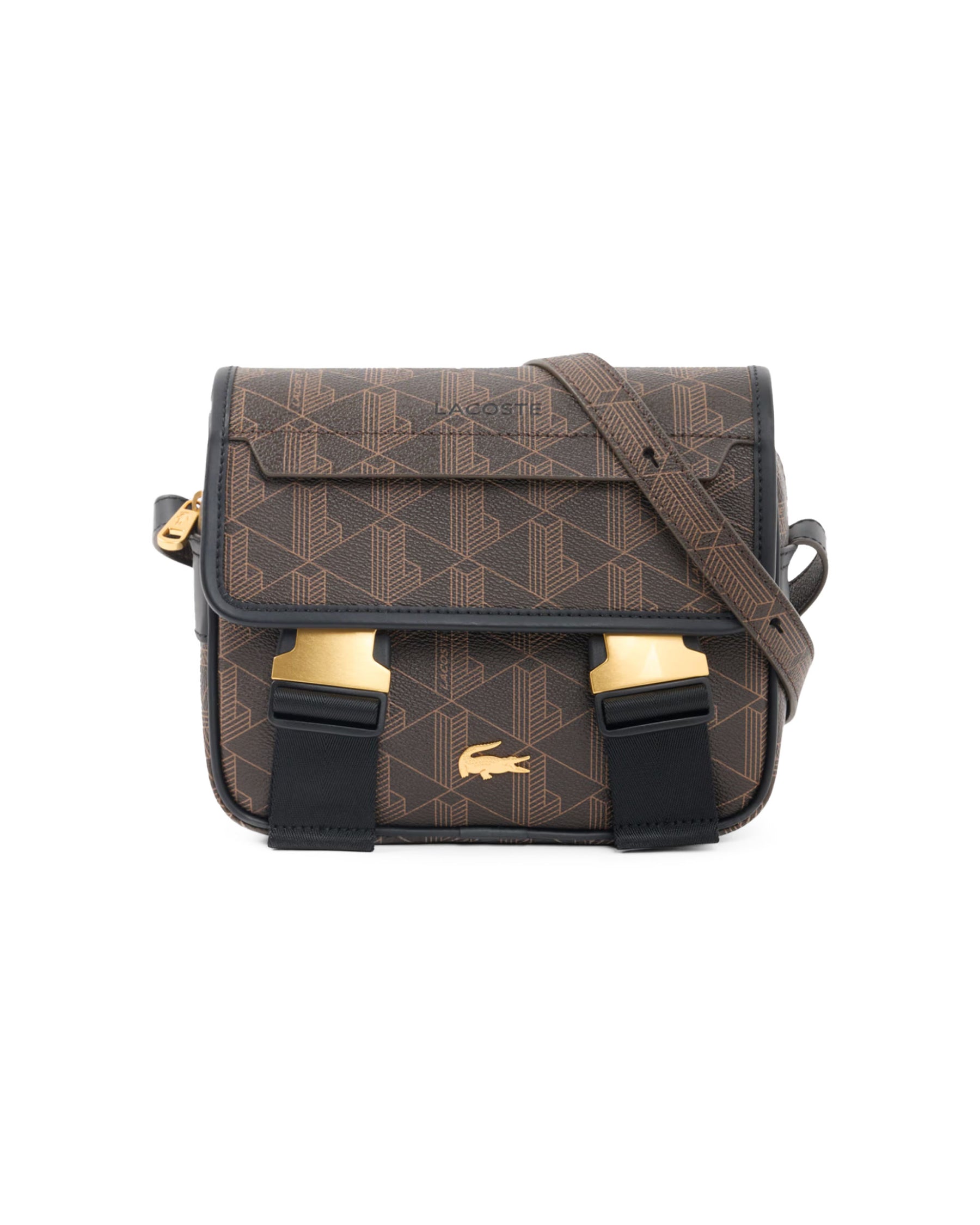 Borsello Lacoste The Blend Mono Slate Black Shitake Marrone