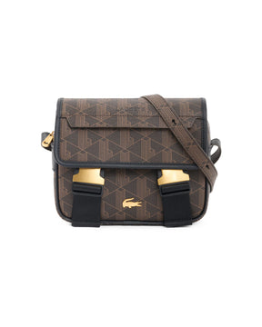 Borsello Lacoste The Blend Mono Slate Black Shitake Marrone