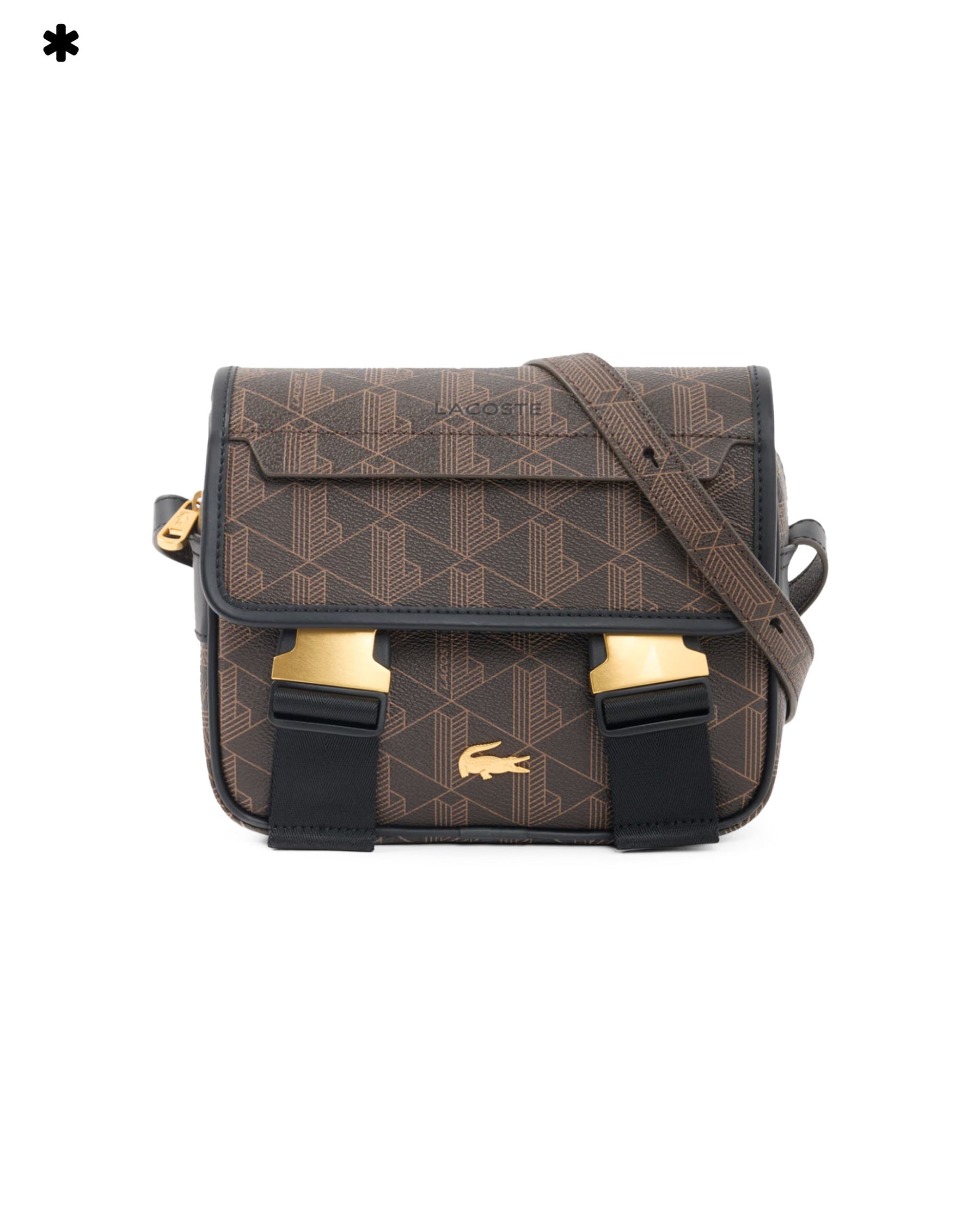 Borsello Lacoste The Blend Mono Slate Black Shitake Marrone