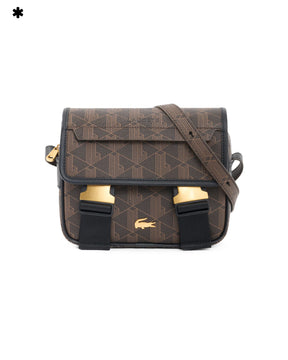 Borsello Lacoste The Blend Mono Slate Black Shitake Marrone