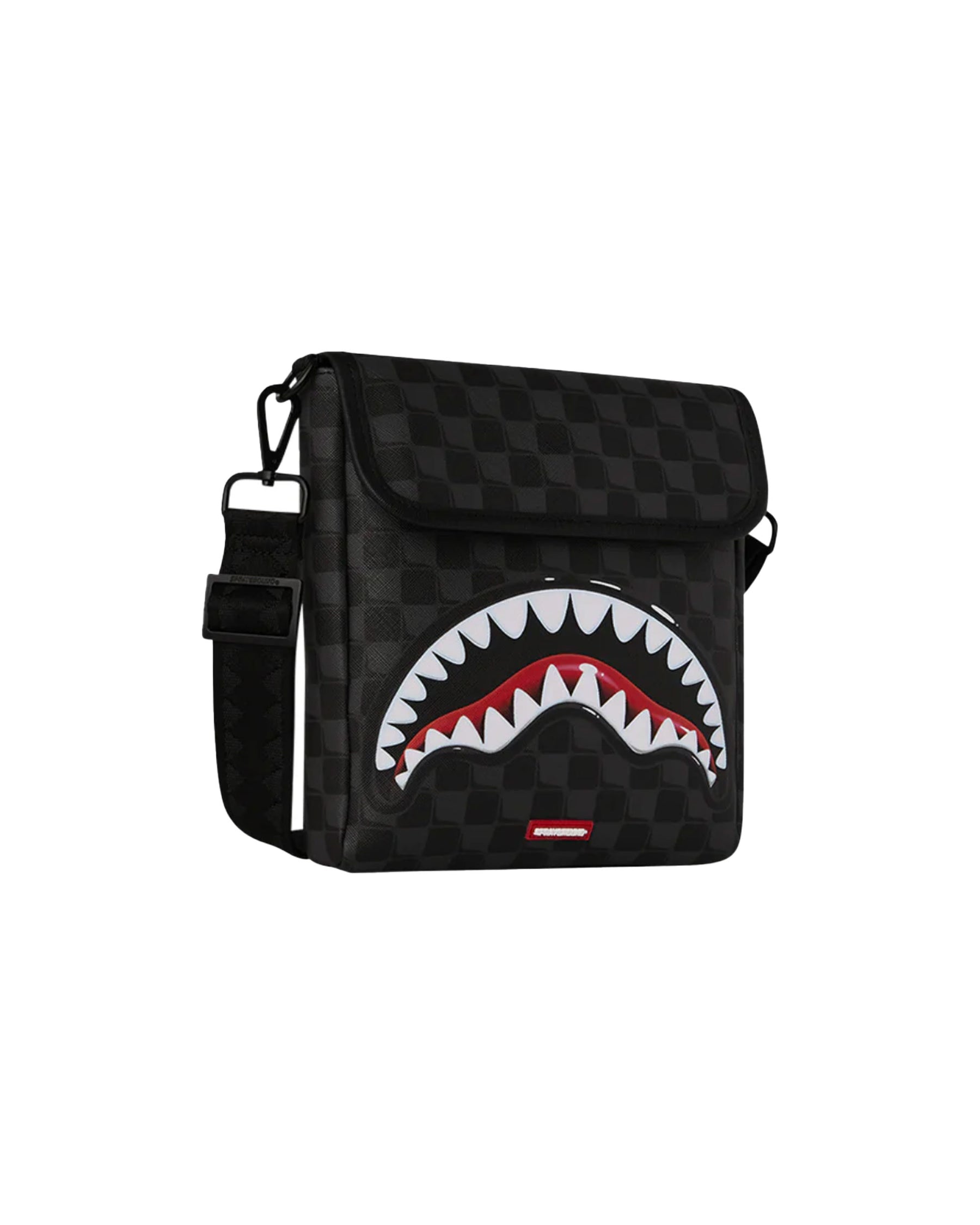 Sprayground Sharks In Paris Balloon Black Messenger Sling Bag