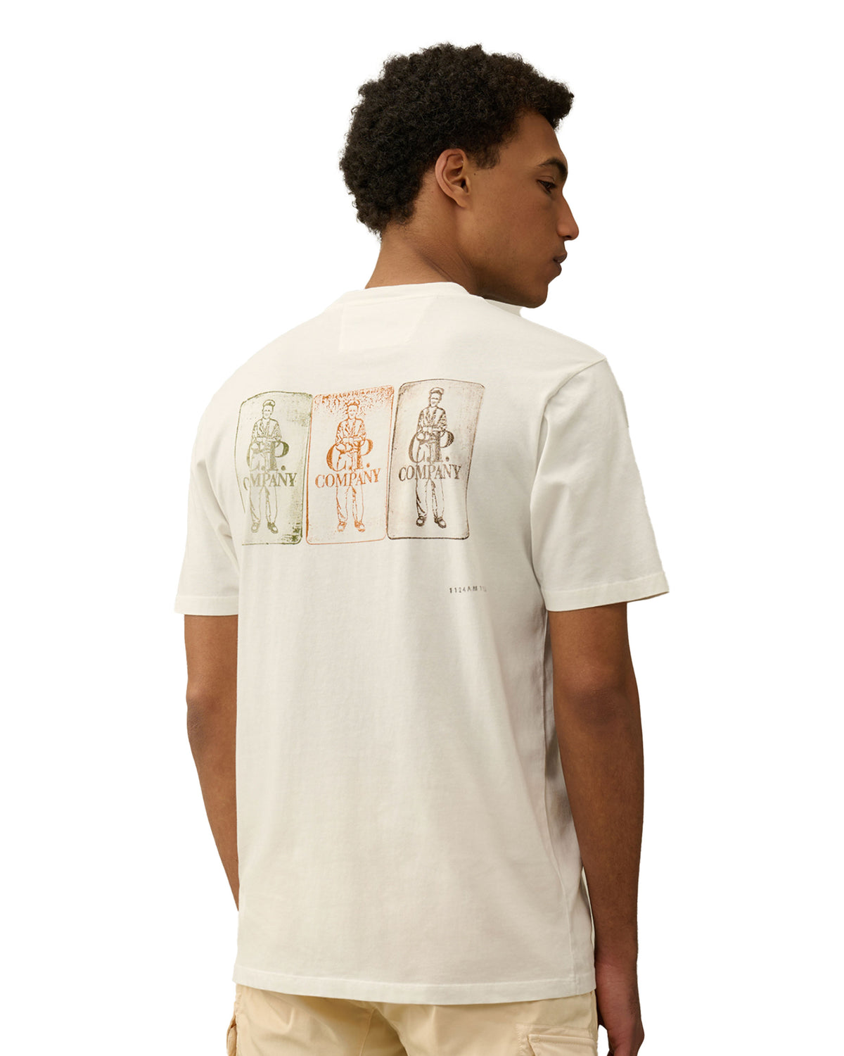 CP Company 24-1 Jersey Artisanal Three Cards Tee White