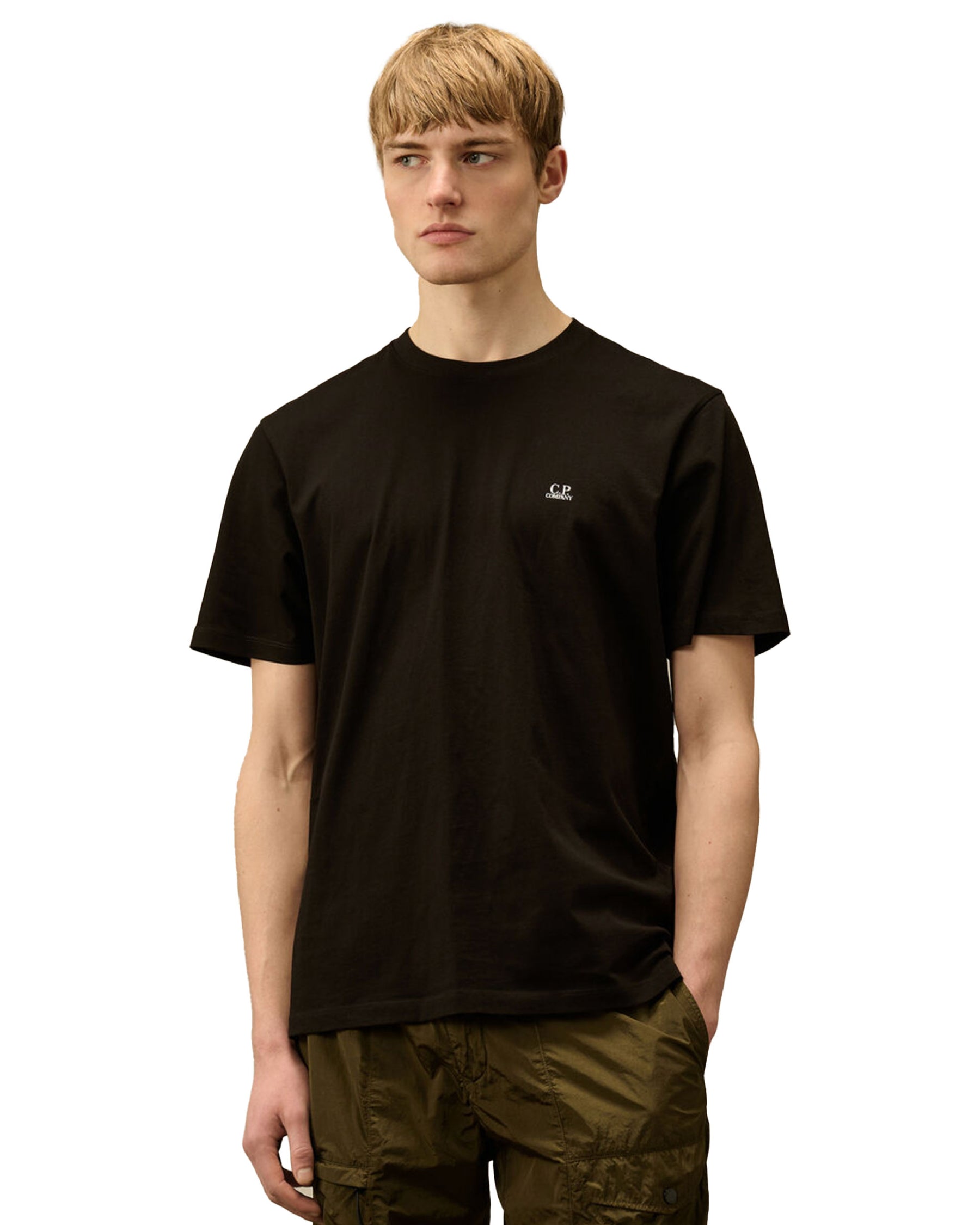 CP Company 30-1 Jersey Back Goggle Tee Black