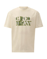 CP Company 30-1 Jersey Blurred Logo T-Shirt Gauze White