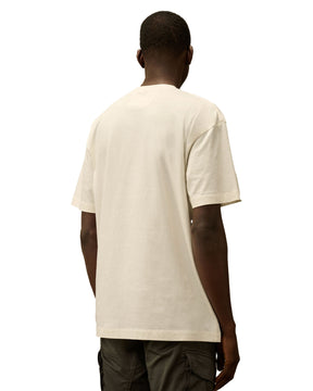 CP Company 30-1 Jersey Blurred Logo T-Shirt Gauze White