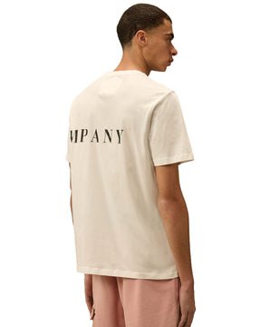 CP Company 30-1 Jersey Front-Back Logo Tee White