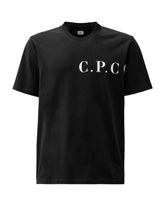 CP Company 30-1 Jersey Front-Back Logo Tee Black