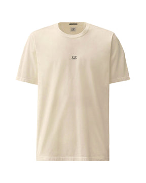CP Company 70-2 Mercerized Jersey Printed Logo Tee Gauze White