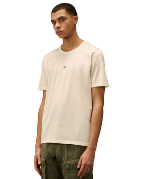 CP Company 70-2 Mercerized Jersey Printed Logo Tee Gauze White