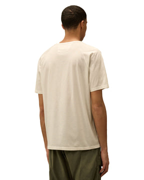CP Company 70-2 Mercerized Jersey Printed Logo Tee Gauze White