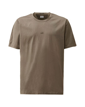 CP Company 70-2 Mercerized Jersey Printed Logo Tee Smoked Pearl