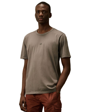 CP Company 70-2 Mercerized Jersey Printed Logo Tee Smoked Pearl