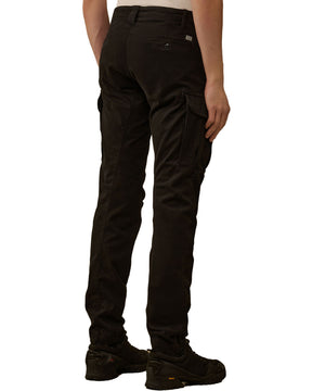 CP Company Cargo Pant in Stretch Satin Nero