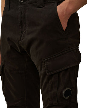 CP Company Cargo Pant in Stretch Satin Nero