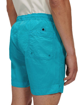 CP Company Eco-Chrome R Long Logo Swim Shorts Tile Blue