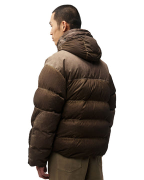 CP Company Eco-Chrome R Mixed Goggle Down Jacket Re-Color Brown