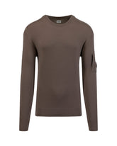 CP Company Extra Fine Merino Wool Crew Neck Knit Walnut