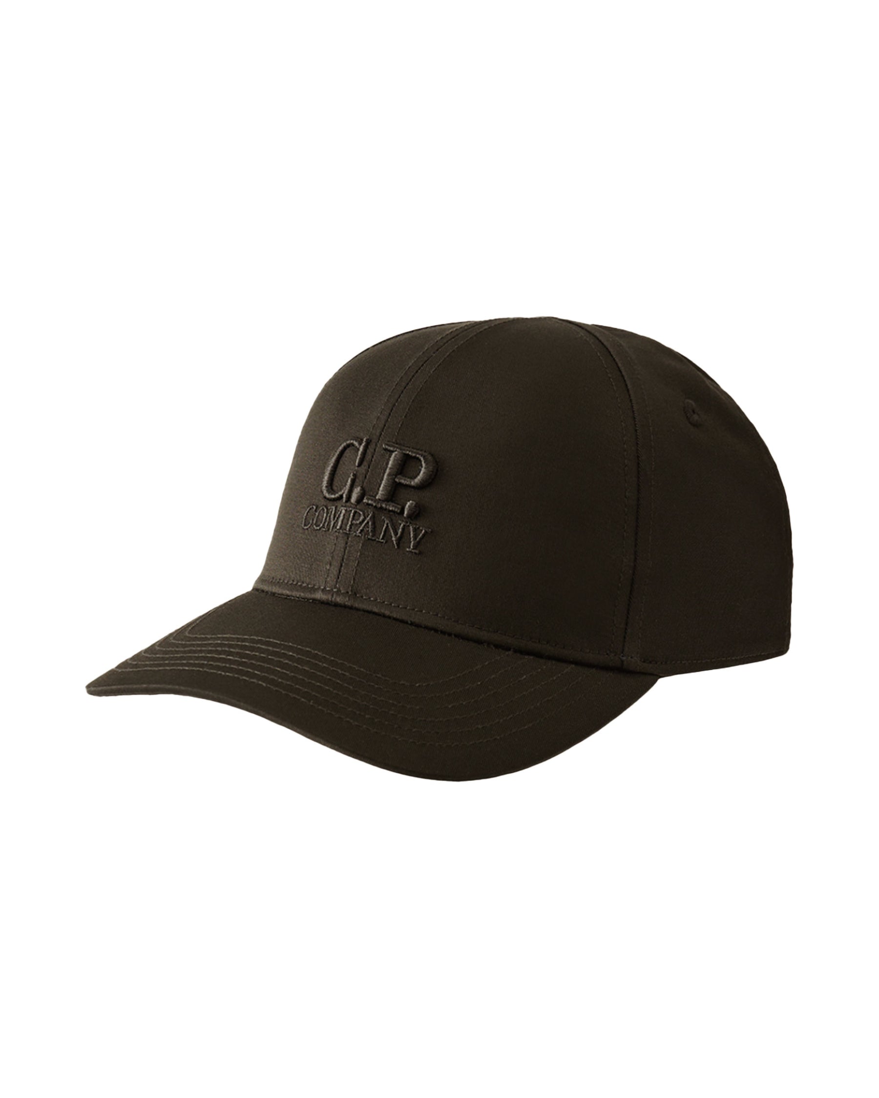 CP Company Gabardine Logo Cap Black