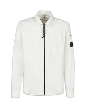 CP Company Gabardine Zipped Shirt White