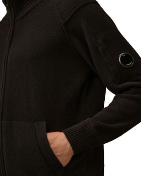 CP Company Knitwear Cardigan In Lambswool Grs Nero