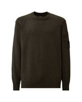 CP Company Knitwear Crew Neck In Lambswool Grs Dark Shadow
