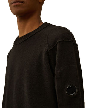 CP Company Knitwear Crew Neck In Lambswool Grs Nero