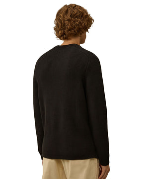 CP Company Knitwear Crew Neck in Full Rib Nero