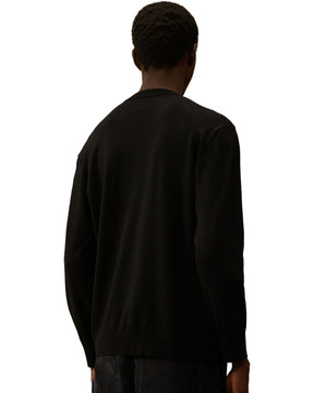 CP Company Knitwear Crew Neck in Merino Wool Black