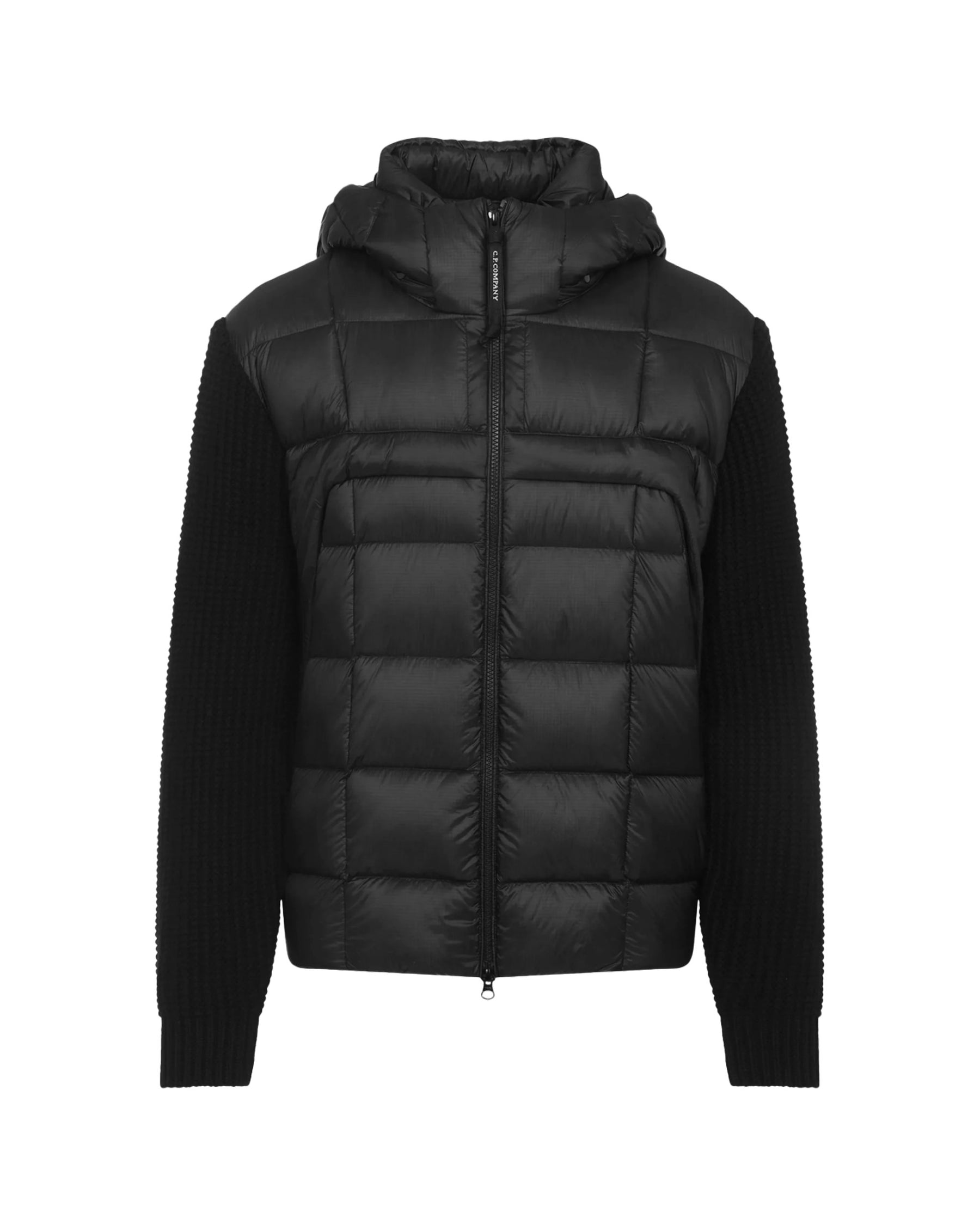 CP Company Knitwear Jacket in Merino Wool Extrafine Black