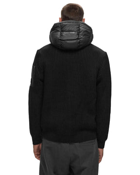 CP Company Knitwear Jacket in Merino Wool Extrafine Nero