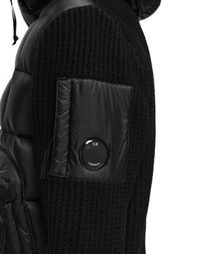CP Company Knitwear Jacket in Merino Wool Extrafine Nero