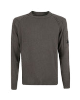 CP Company Lambswool Crew Neck Jumper Olive Night