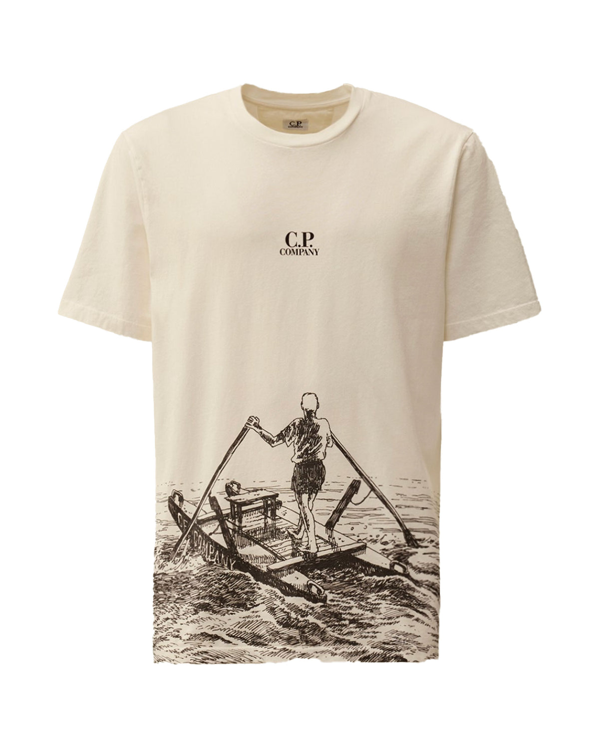 CP Company Man In The Sea T-Shirt Gauze White