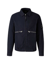 CP Company Overshirt In Micro-Reps Total Eclipse Blue