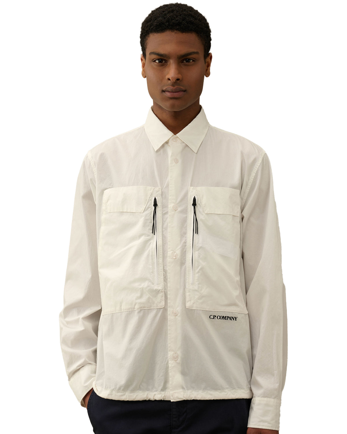 CP Company Popeline Overshirt Bianco