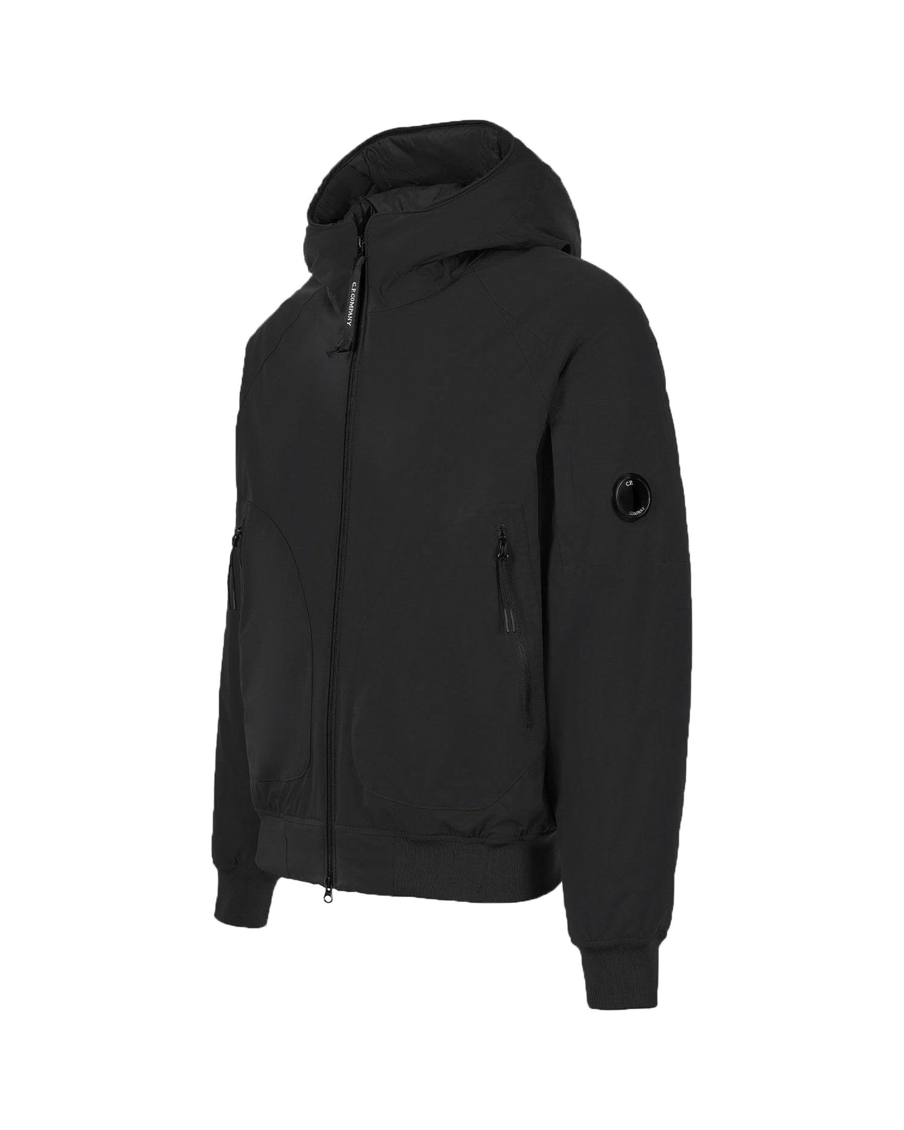 CP Company Pro-Tek Ribbed Hooded Jacket Black