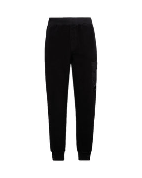 CP Company Reverse Brushed & Emerized Diagonal Fleece Sweatpant Black