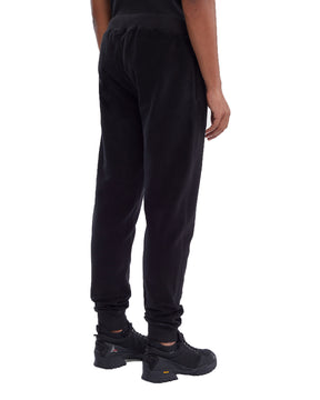 CP Company Reverse Brushed & Emerized Diagonal Fleece Sweatpant Black