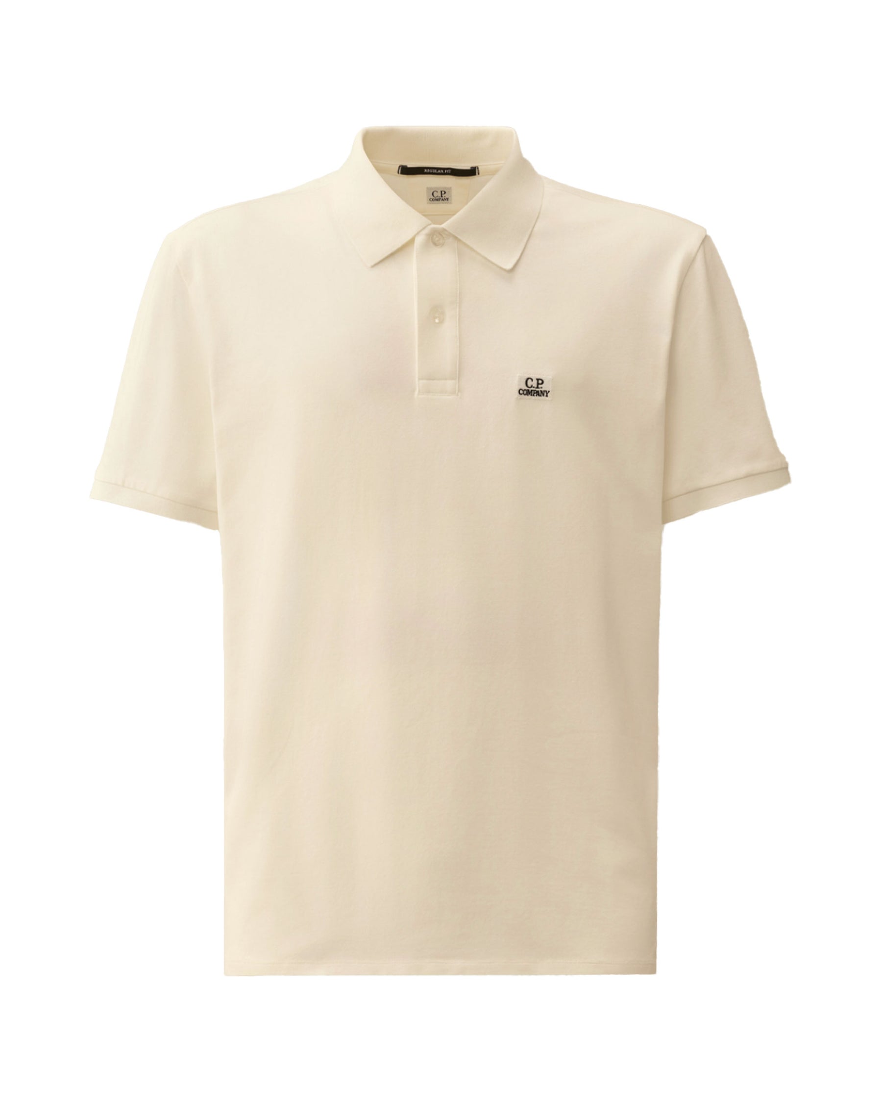 CP Company Stretch Piquet Short Sleeve Polo Bianco