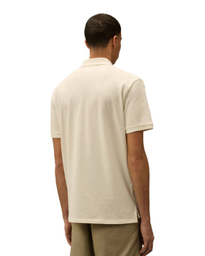 CP Company Stretch Piquet Short Sleeve Polo Bianco