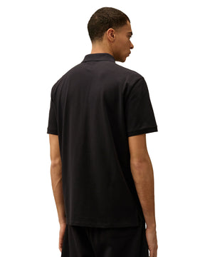 CP Company Stretch Piquet Short Sleeve Polo Blu