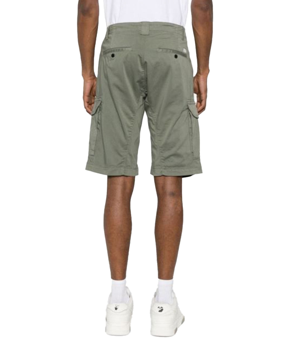 CP Company Stretch Sateen Cargo Shorts Agave Green