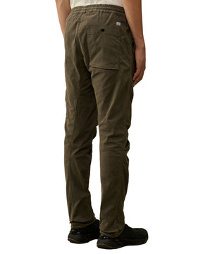 CP Company Stretch Sateen Ergonomic Lens Single Cargo Pants Grape Leaf