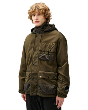 CP Company Wool-HT Mixed Mille Jacket Ivy Green